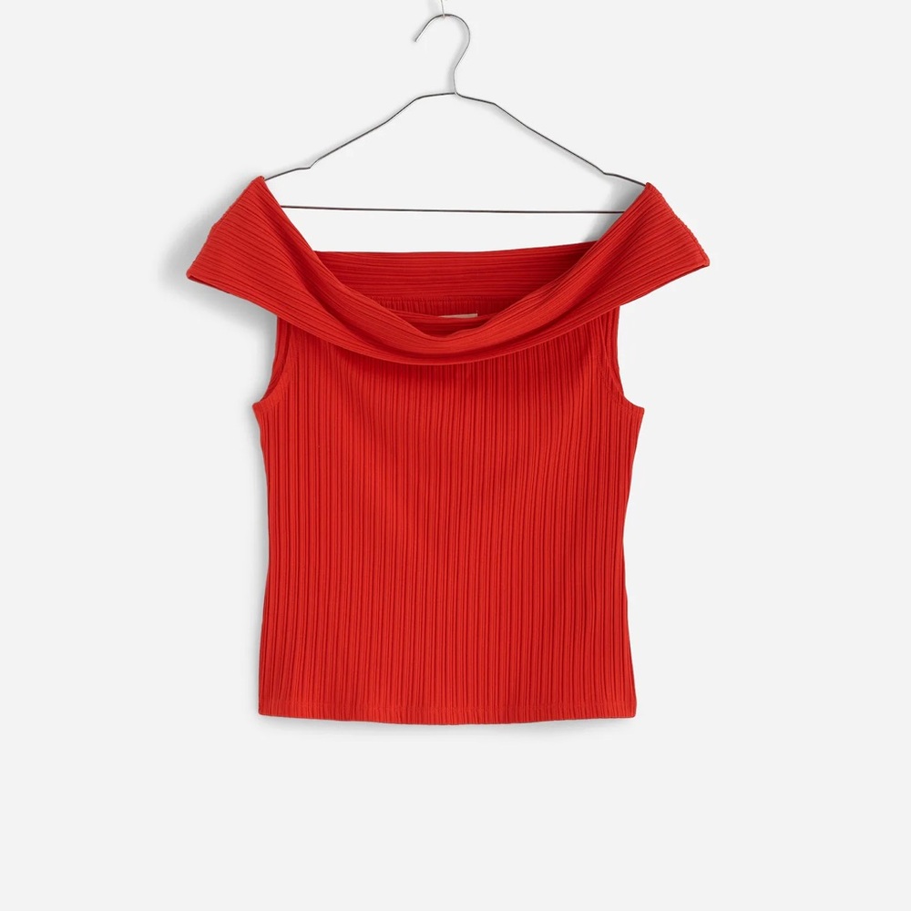 MADEWELL Ribbed Off-the-Shoulder Top NWOT